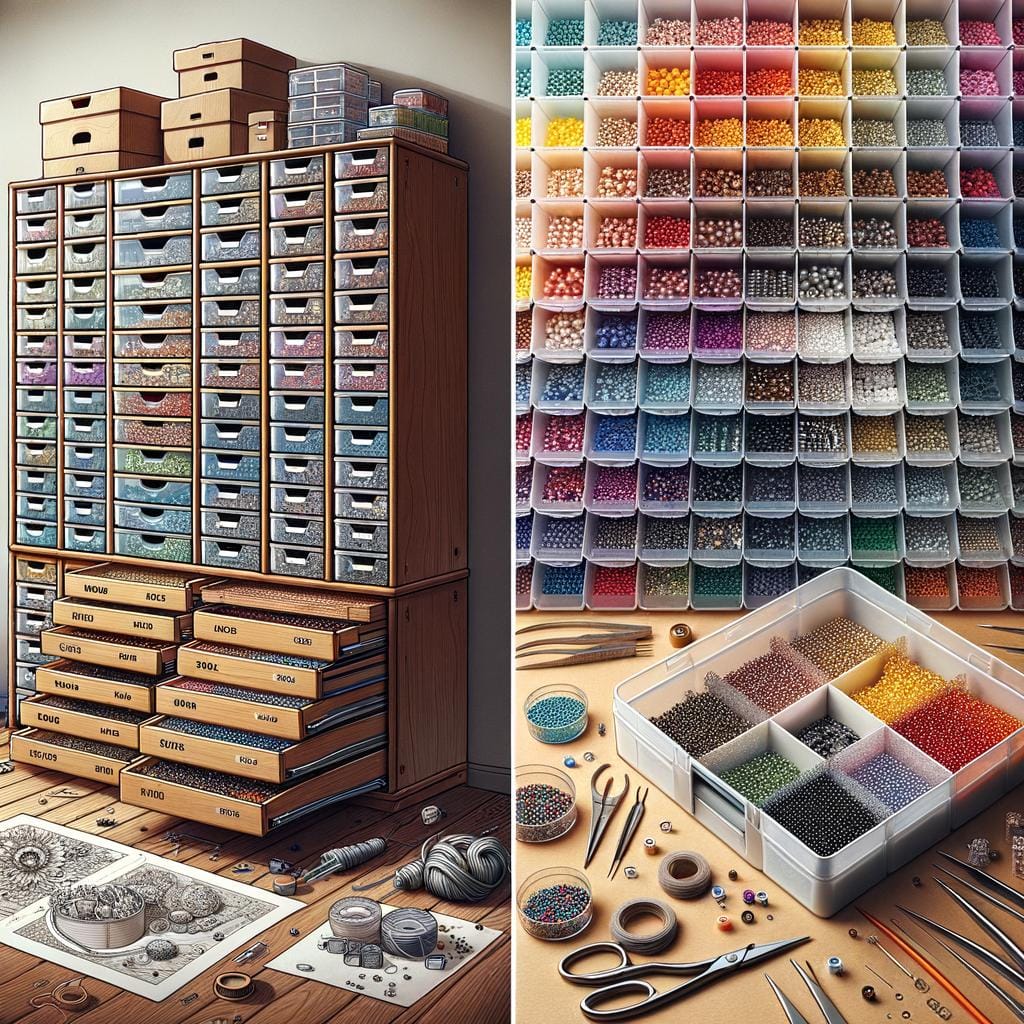 Organize beads with clear containers for optimal bead storage solutions