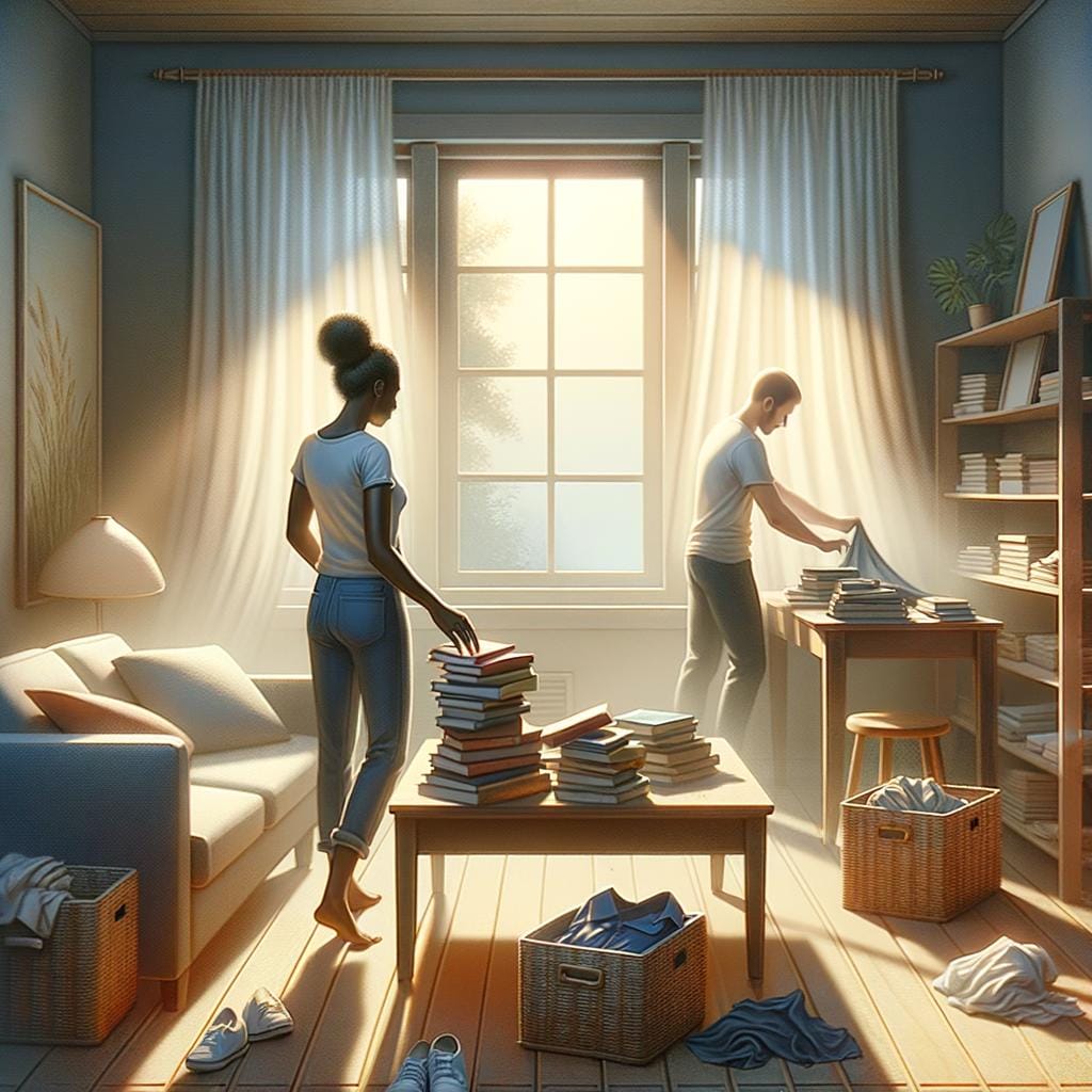 Embrace decluttering as therapy by creating a peaceful and organized living space. #declutteringastherapy