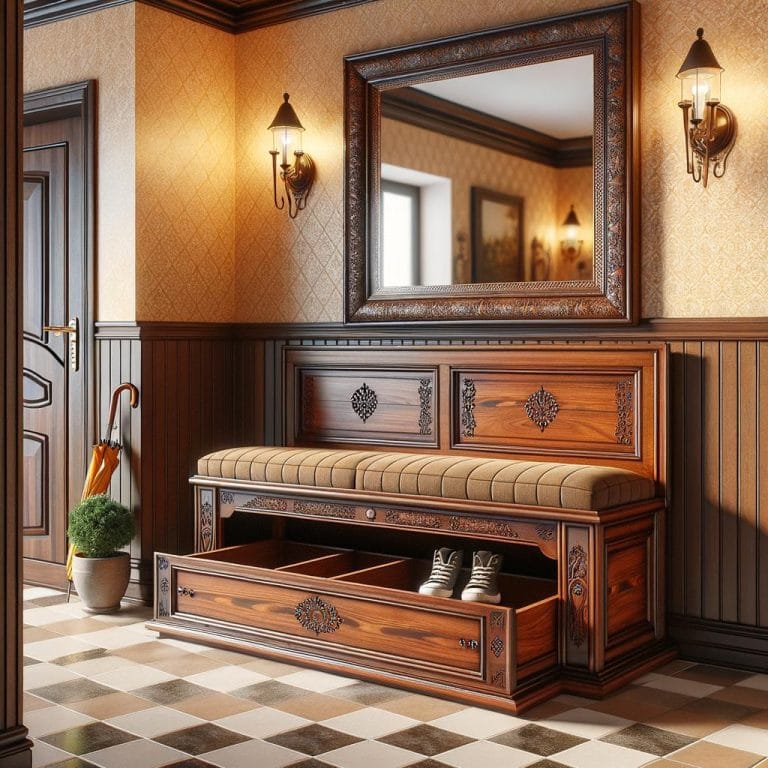 Entryway Bench Storage 3 Functional and stylish entryway bench storage solution for organizing shoes and accessories