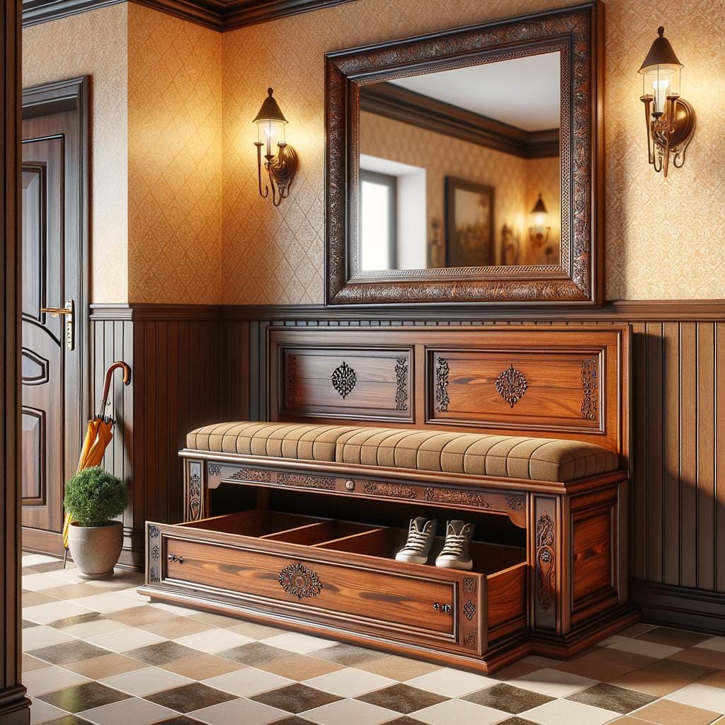 Entryway Bench Storage Functional and stylish entryway bench storage solution for organizing shoes and accessories