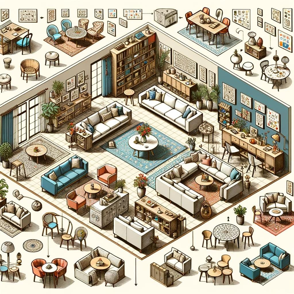 Furniture Arrangement Techniques 1 Optimize space with FURNITURE ARRANGEMENT TECHNIQUES for a functional and stylish home layout