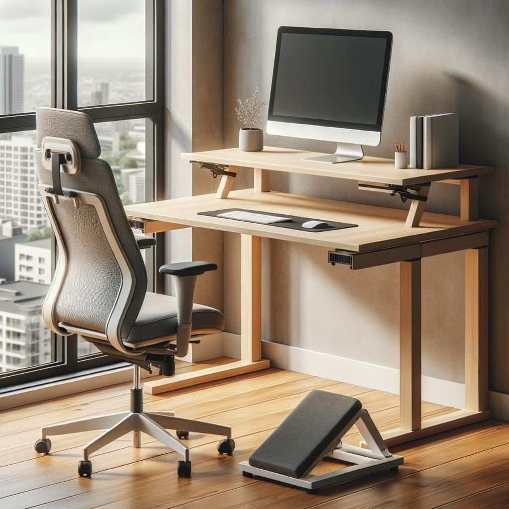 Home Office Ergonomics 1 adjustable chair, proper lighting, and organized workspace