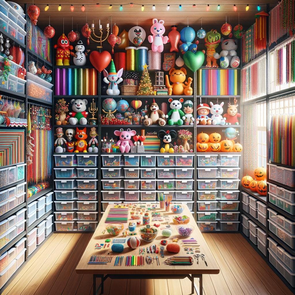 Seasonal Decor Storage Organize your SEASONAL DECOR STORAGE efficiently with labeled bins and shelves