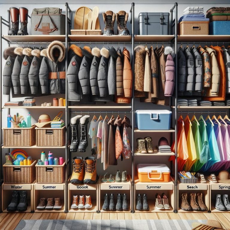 Seasonal Gear Organization 3 Durable bins for seasonal gear organization, customizable labels simplify finding items quickly