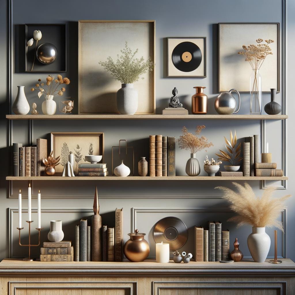 Creative ways to display items on shelves - Shelf Styling Techniques