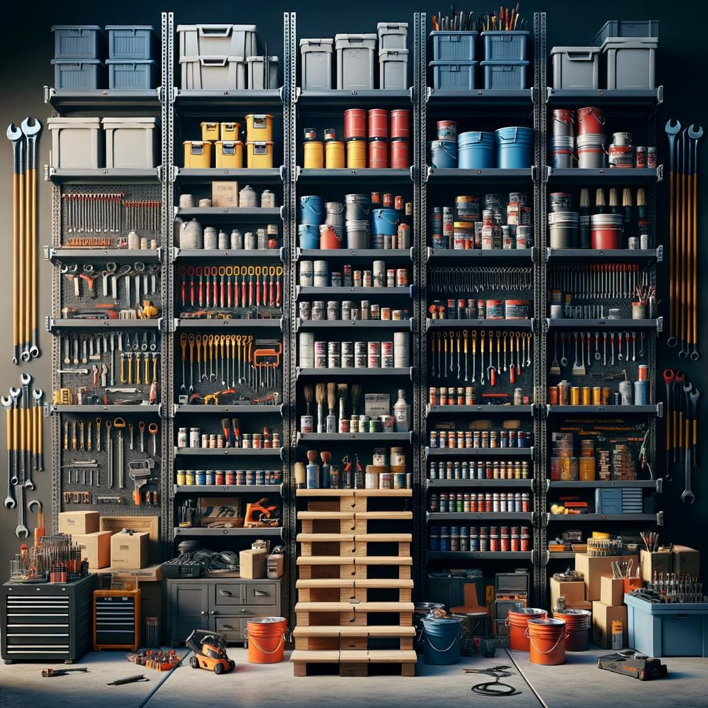 Shelving Units for Garages Rugged metal shelving units for garages - perfect for organizing tools and equipment efficiently