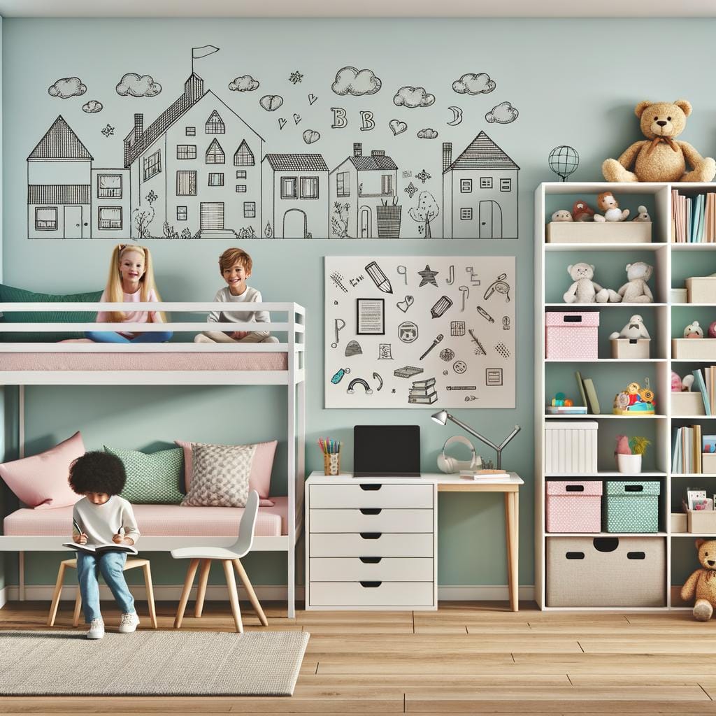 Space Utilization in Kids' Rooms 1 Optimize space utilization in kids' rooms with multifunctional furniture and clever storage solutions