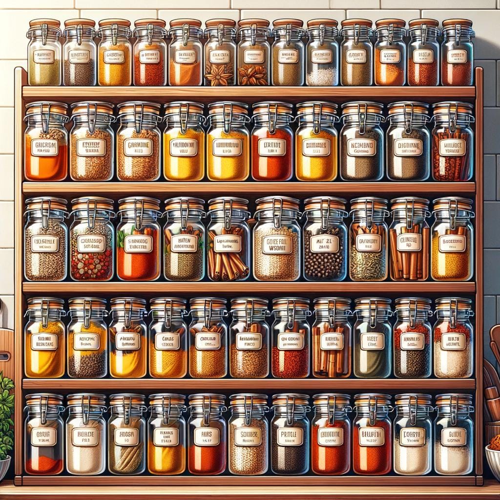 Spice Rack Solutions 1 Maximize space with customizable spice rack solutions for efficient organization in the kitchen