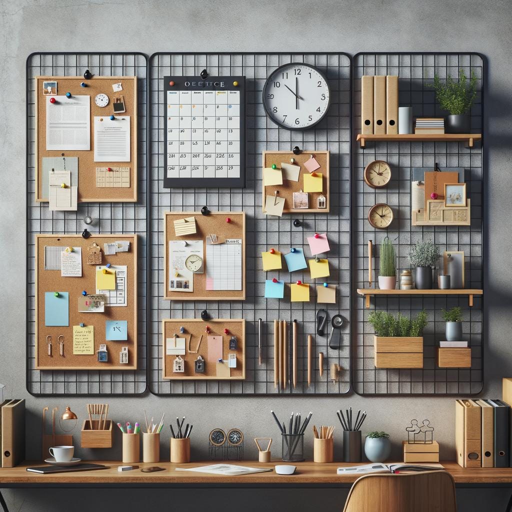 Efficient wall organizer for office - maximize space and productivity with this stylish solution