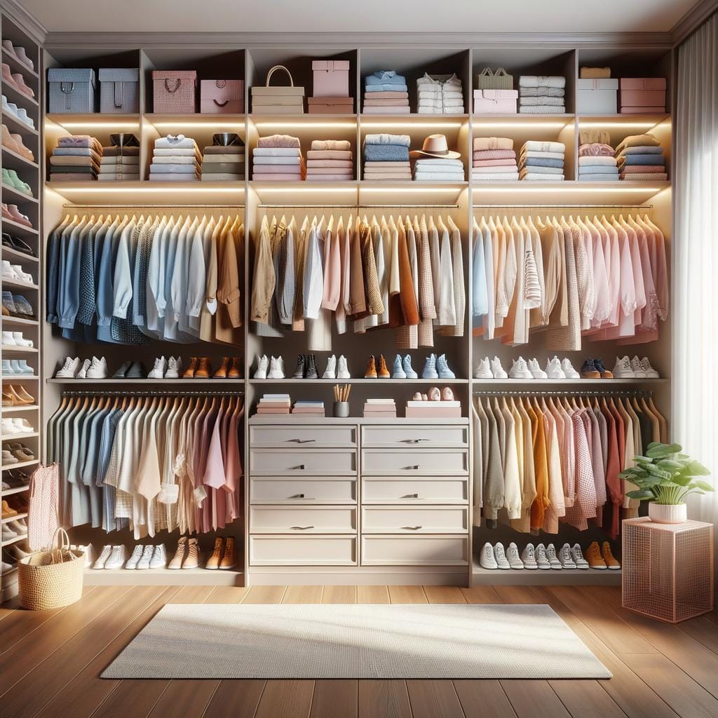 Wardrobe Optimization declutter, organize, and create capsule collection for efficiency