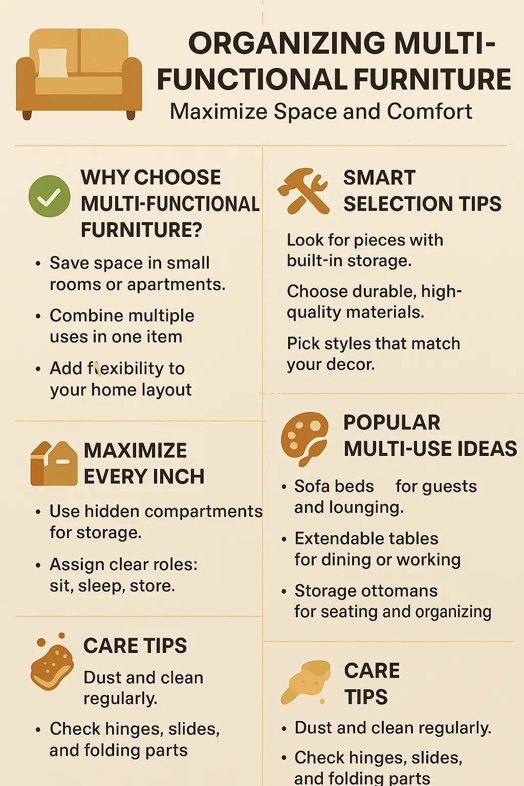 Organizing Multi-Functional Furniture